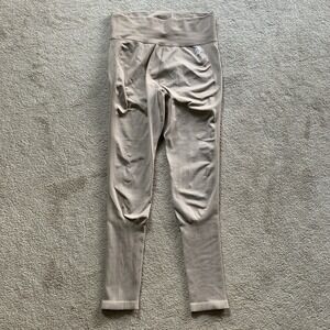 Peloton Women's Ribbed Seamless High-Rise‎ Leggings Beige Size M